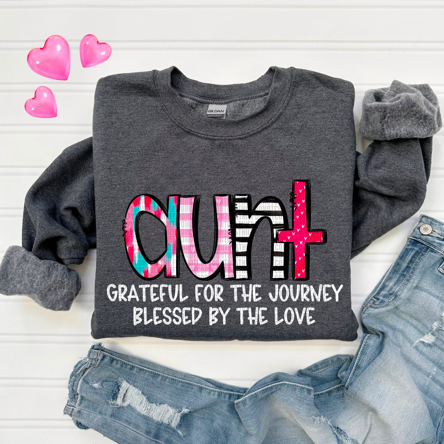 Names-Grateful for the journey blessed by the love- DTF Transfer