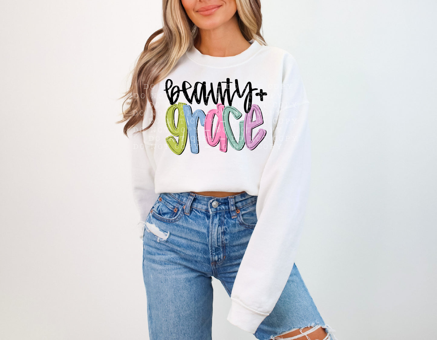 Beauty + grace colorful- DTF Transfer