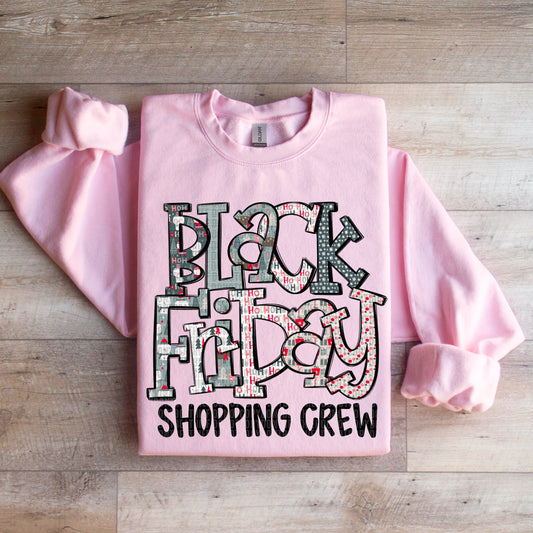 Black Friday Shopping Crew-DTF Transfer