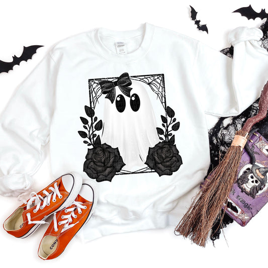 Black White Ghost- DTF Transfer