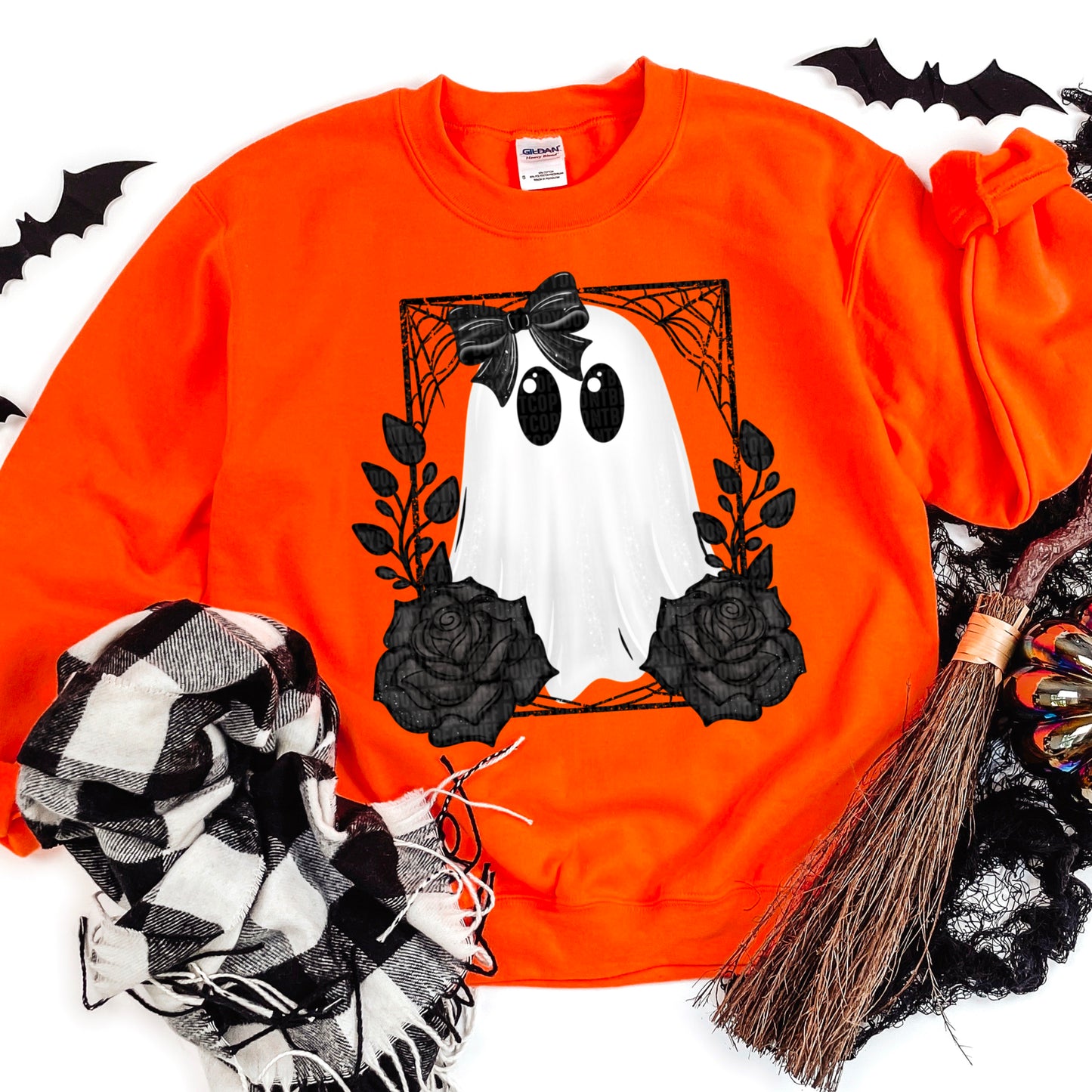 Black White Ghost- DTF Transfer