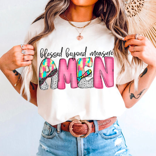 Blessed beyond measure Amen-DTF Transfer