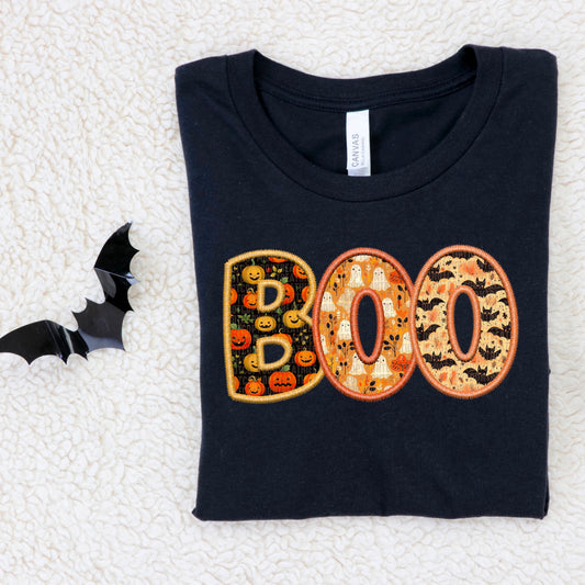 Boo faux embroidery-DTF Transfer