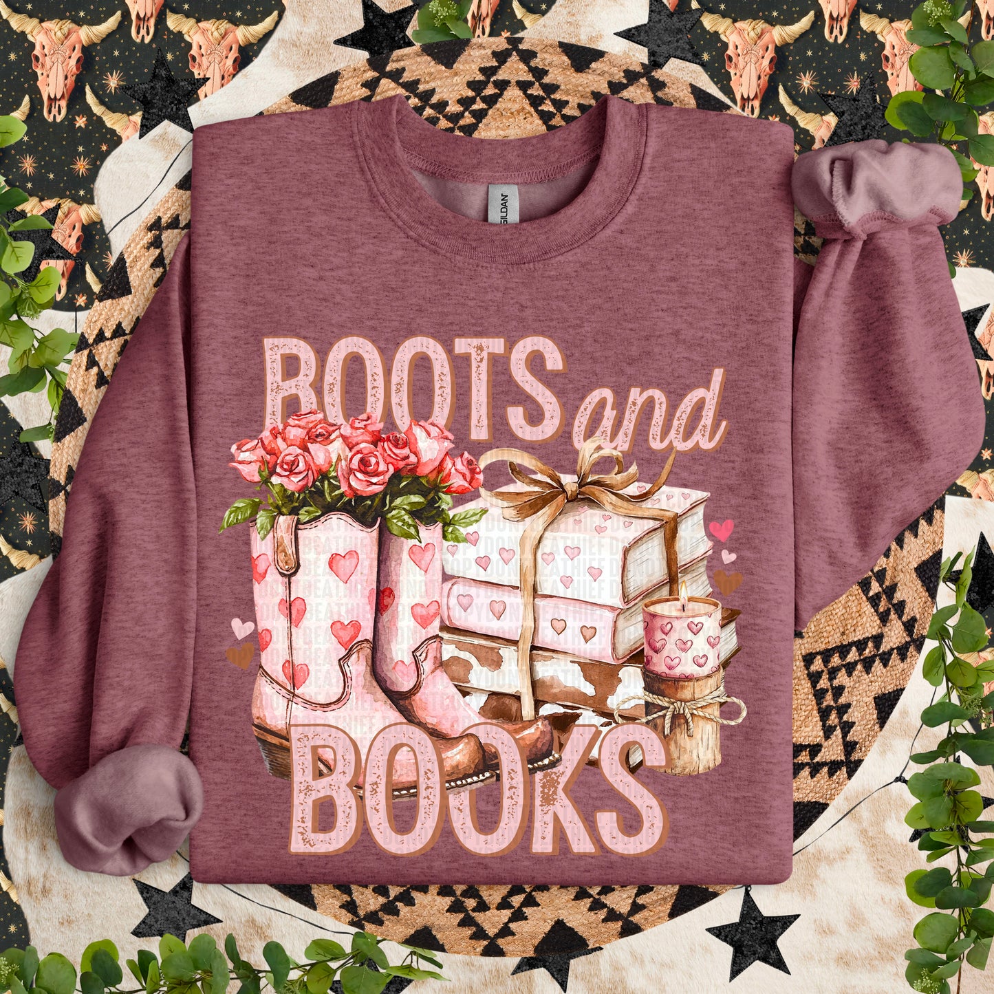 Boots and Books- DTF Transfer