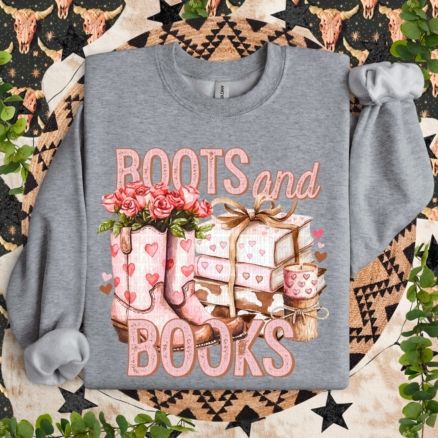 Boots and Books- DTF Transfer