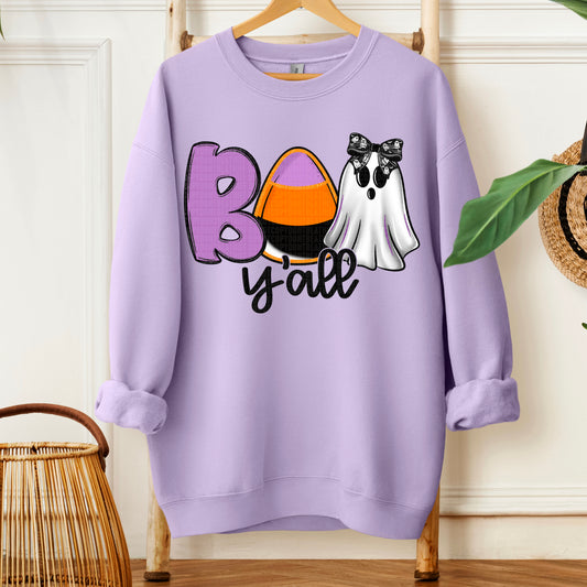 Boo Y'all-Candy corn ghost-DTF Transfer