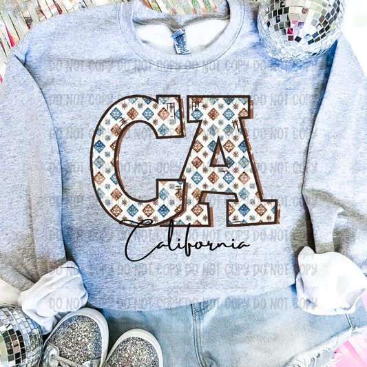 Winter States-California- completed sweatshirt