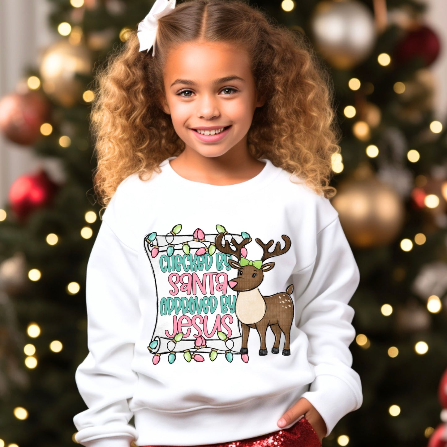 Checked by Santa approved by Jesus- DTF Transfer