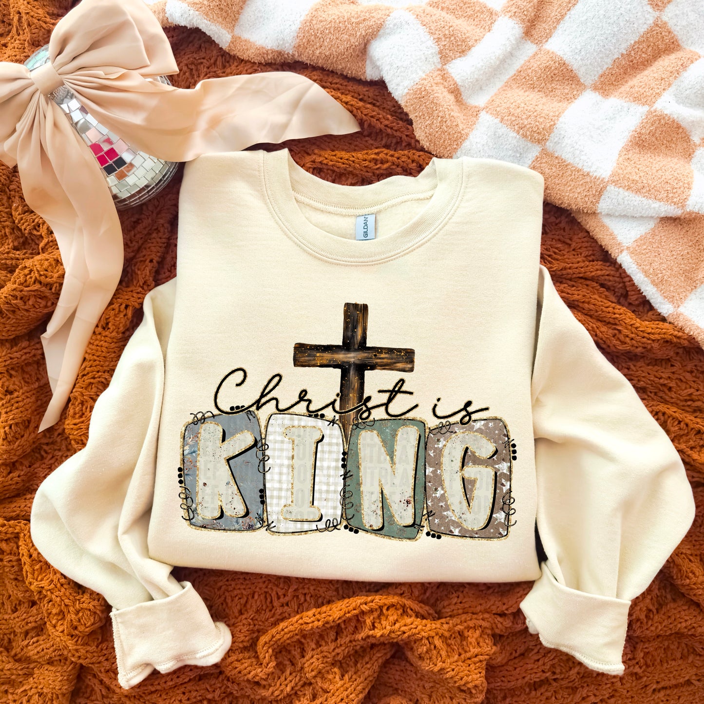 Christ is King Cross- DTF Transfer