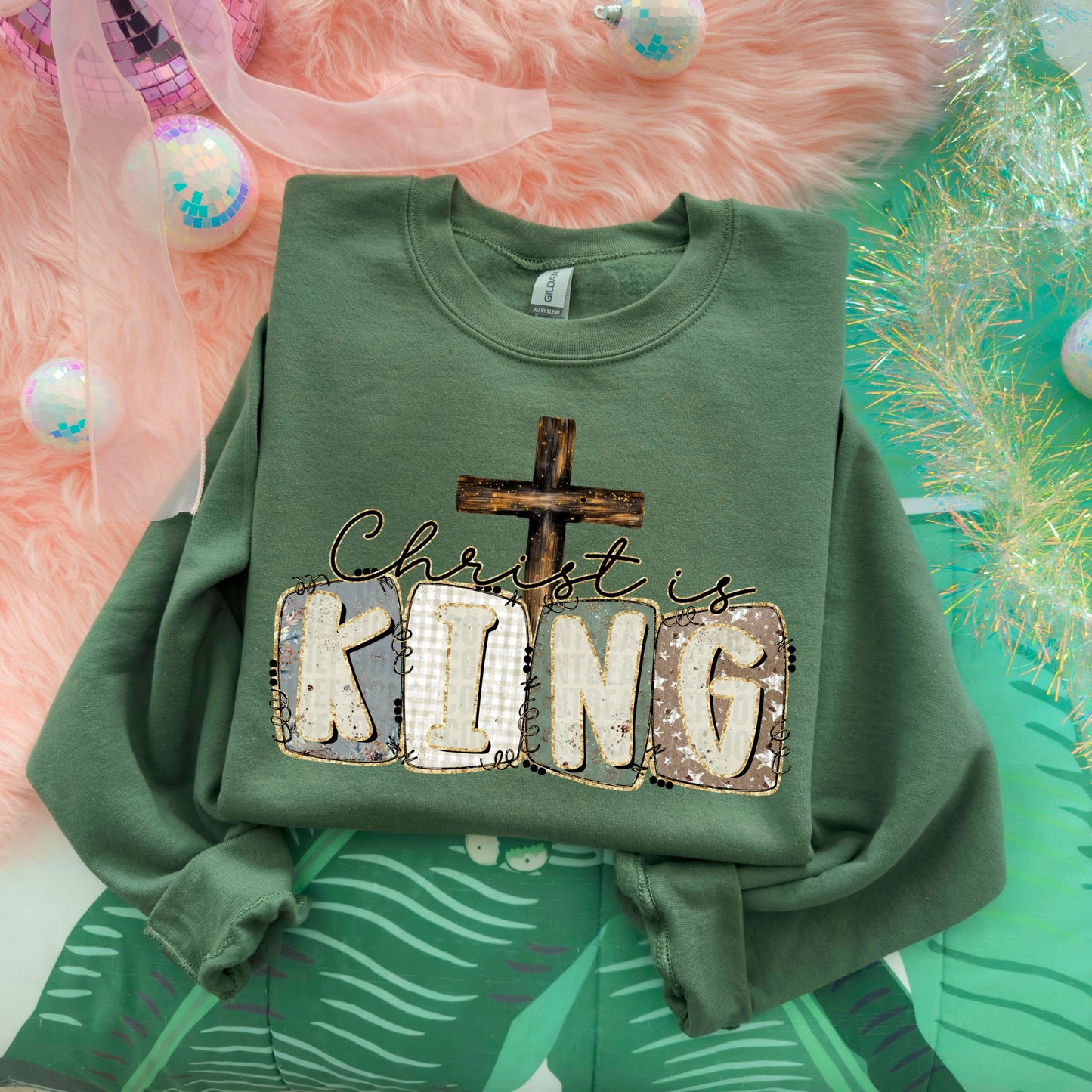 Christ is King Cross- DTF Transfer