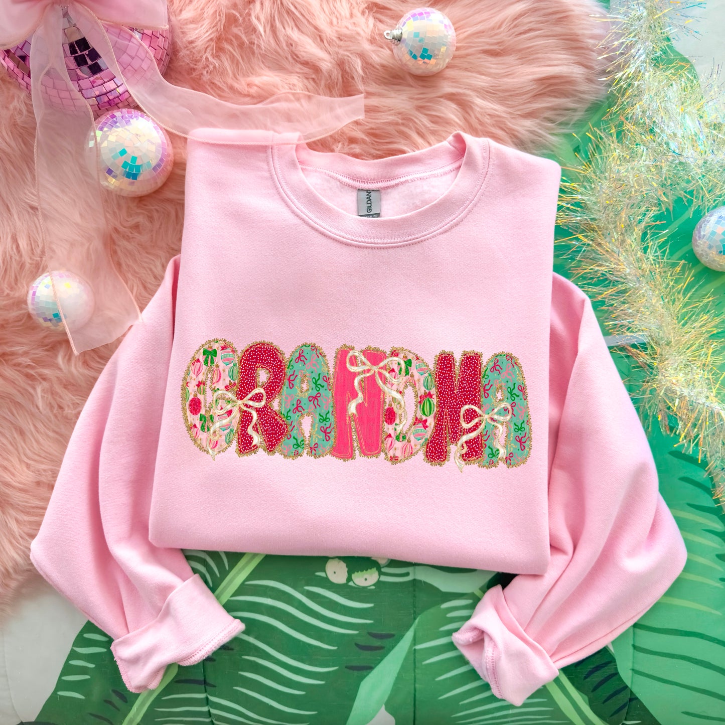 Christmas Bow Lace- DTF Transfer