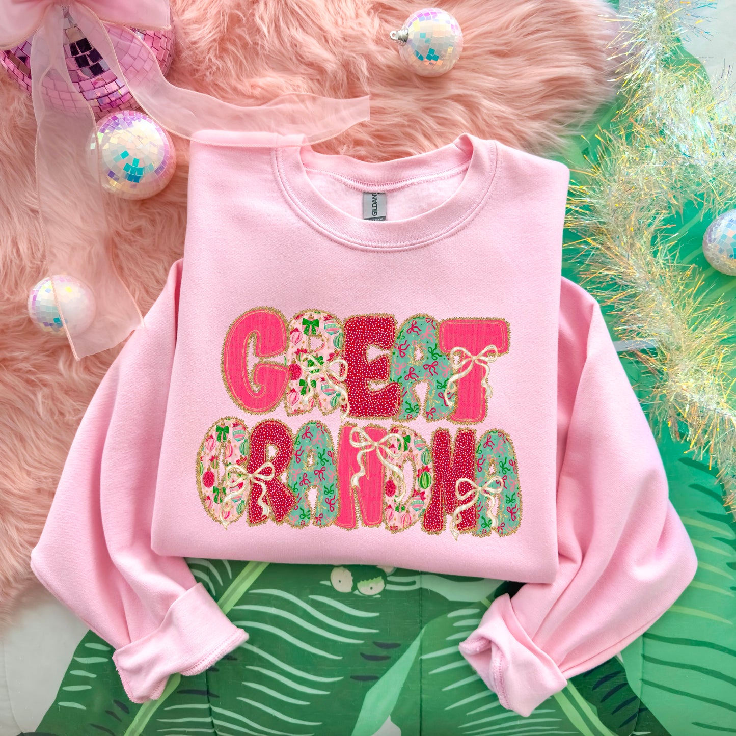 Christmas Bow Lace- DTF Transfer