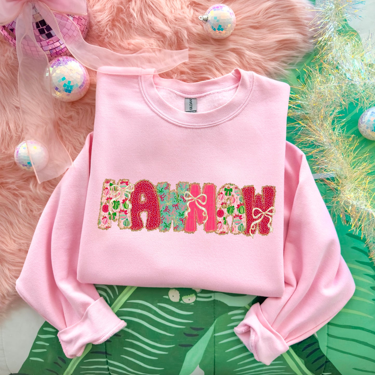 Christmas Bow Lace- DTF Transfer