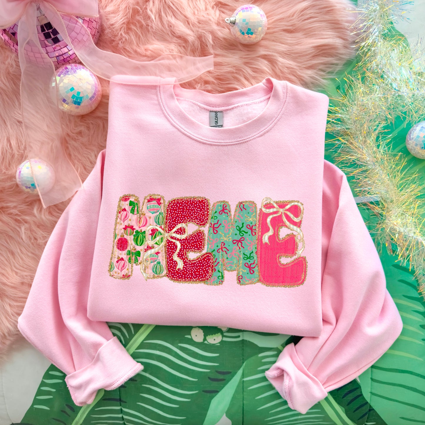 Christmas Bow Lace- DTF Transfer