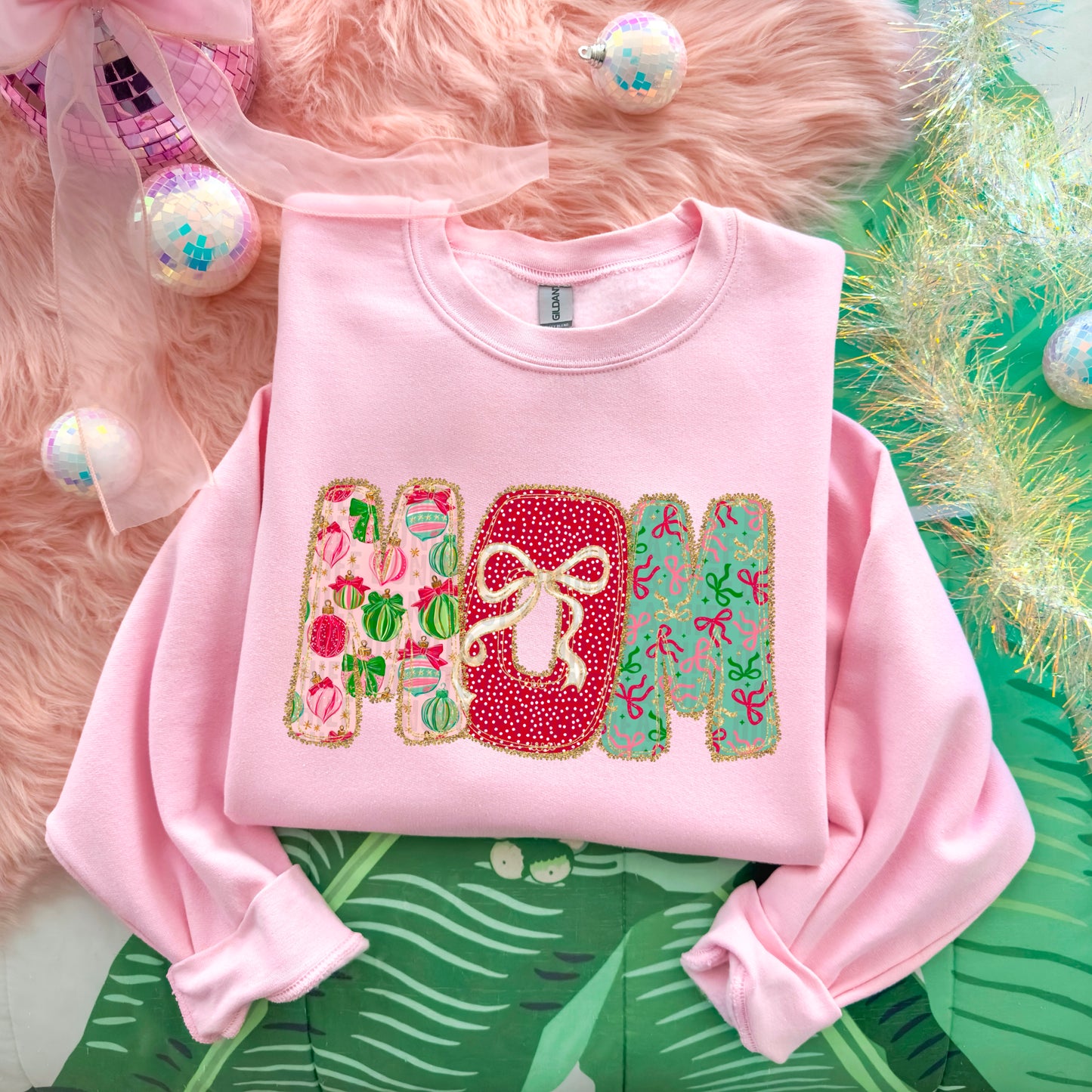 Christmas Bow Lace- DTF Transfer