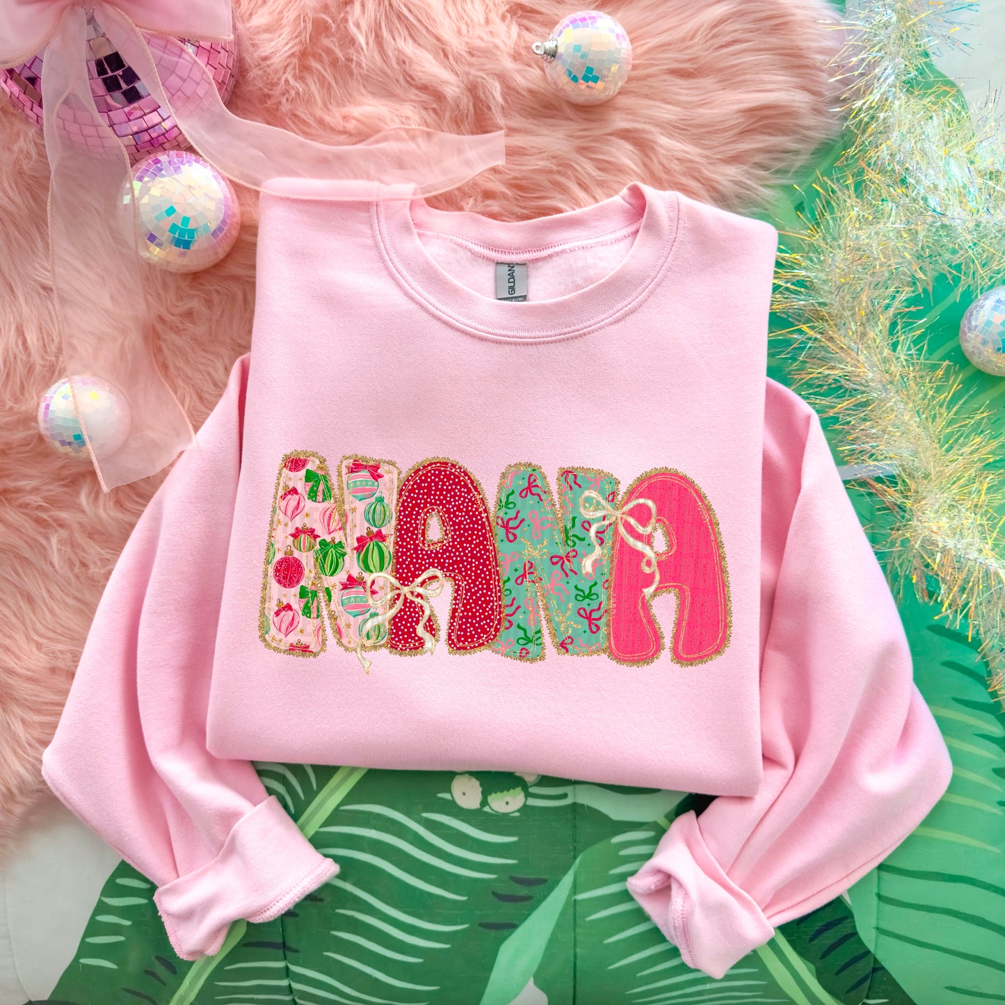 Christmas Bow Lace- DTF Transfer