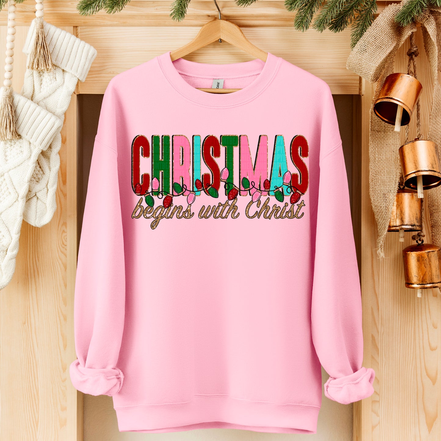 Christmas begins with Christ- DTF Transfer