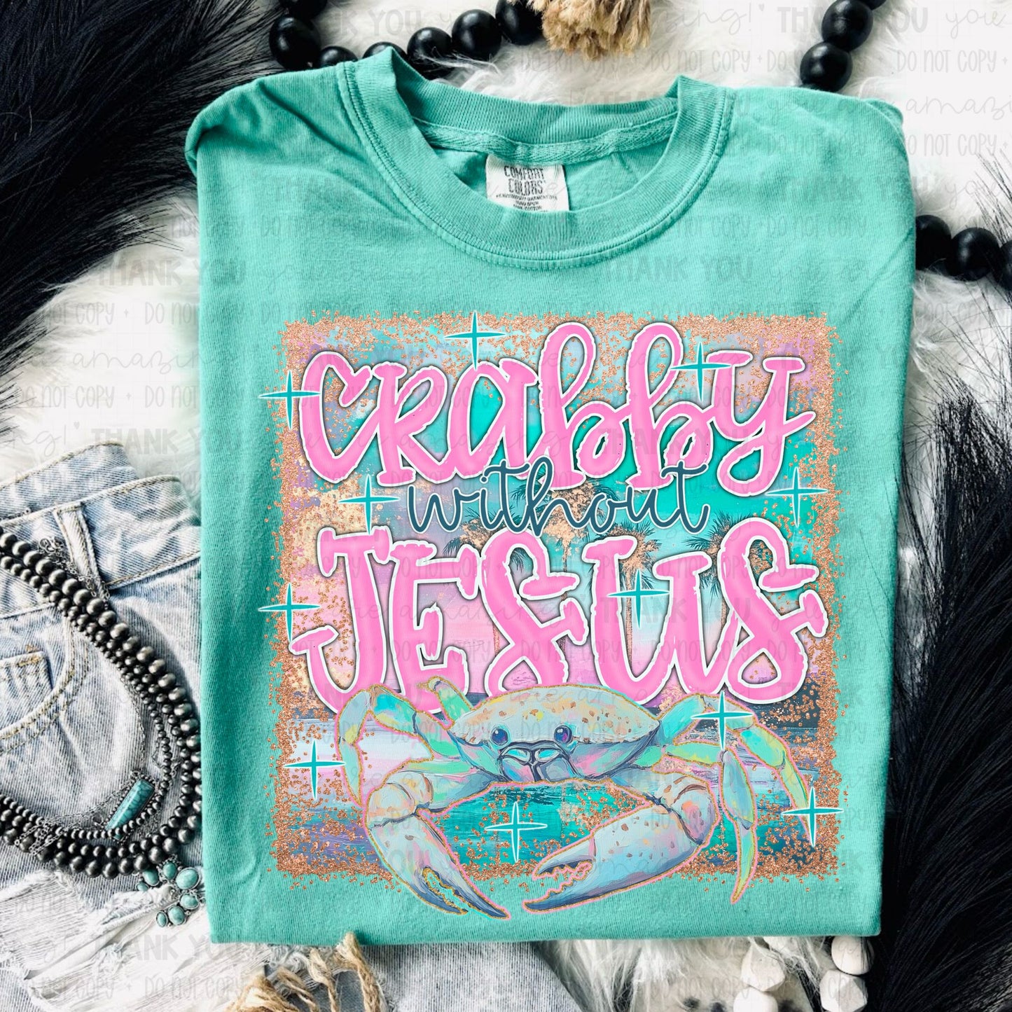 Crabby without Jesus- DTF Transfer