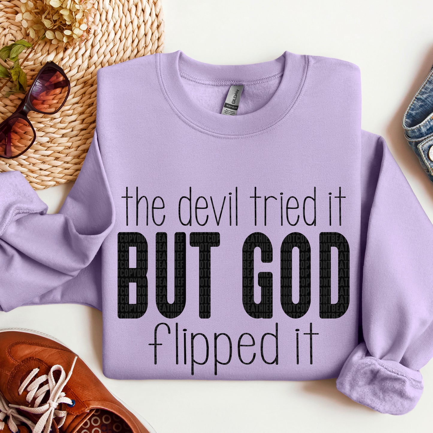 the devil tried it but God flipped it-DTF Transfer
