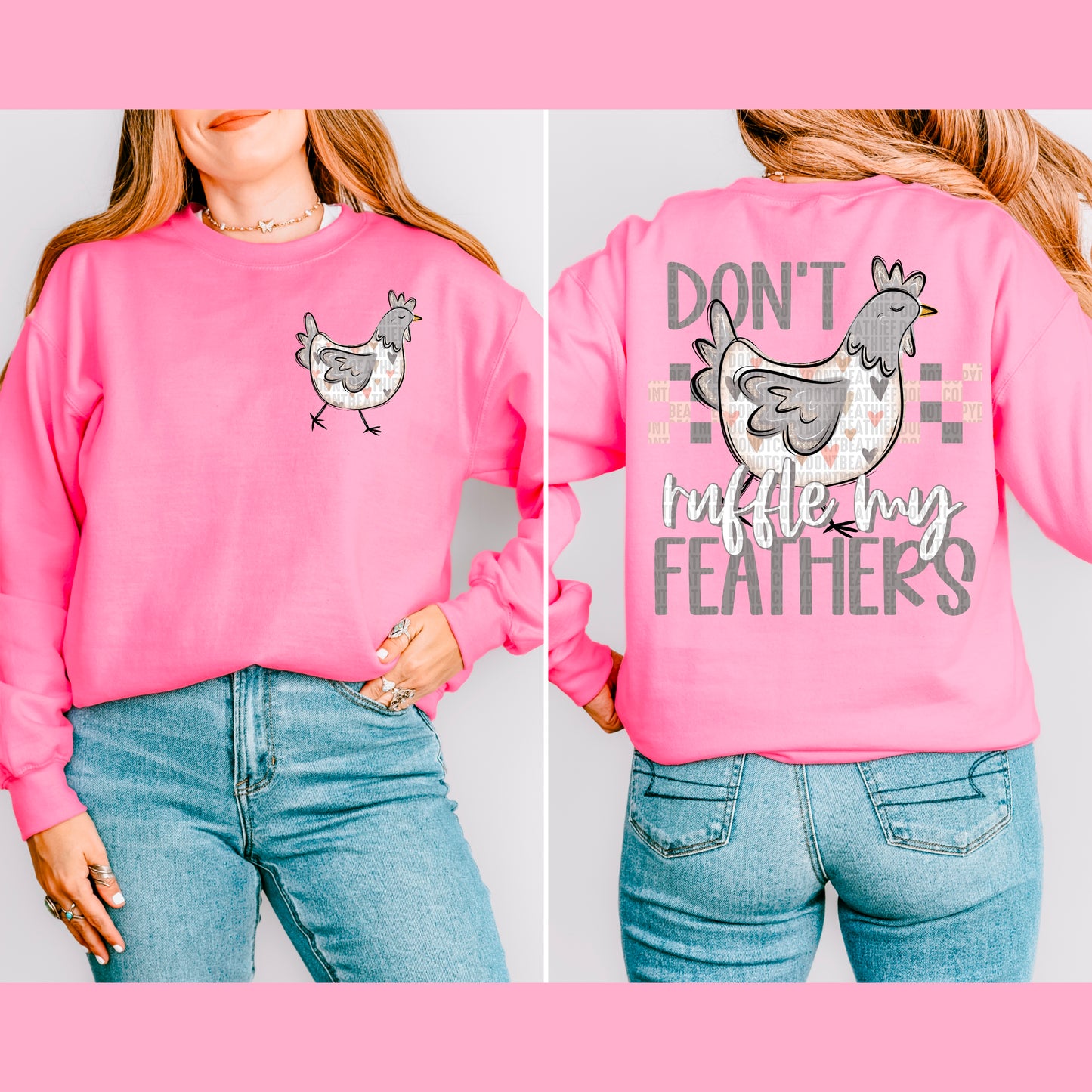 Don't ruffle my feathers- Set- DTF Transfer