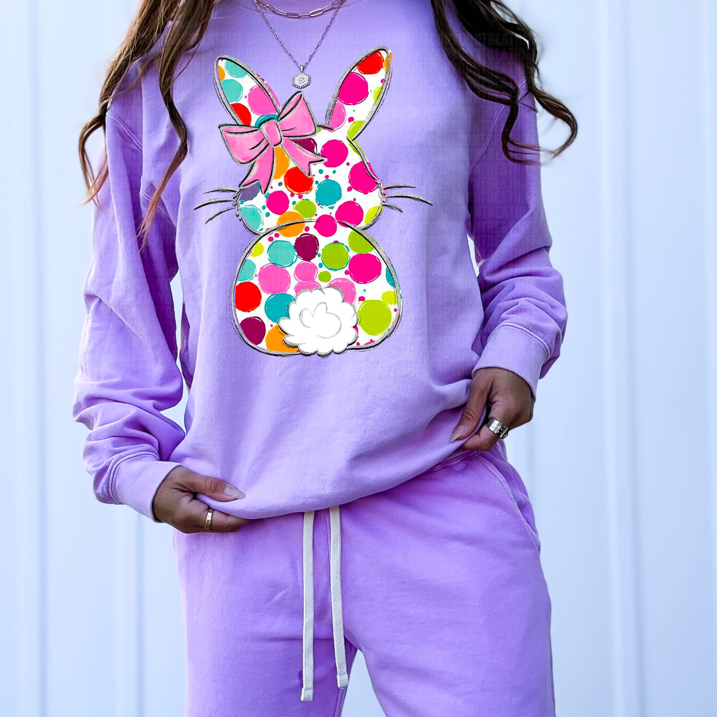 Dotted Easter Bunny- DTF Transfer