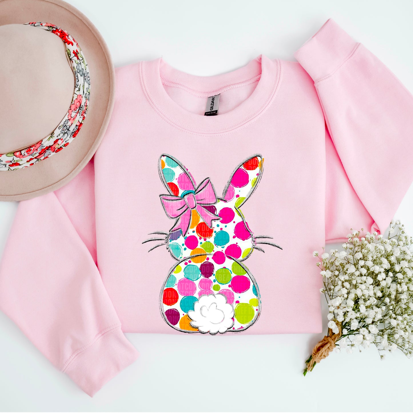 Dotted Easter Bunny- DTF Transfer