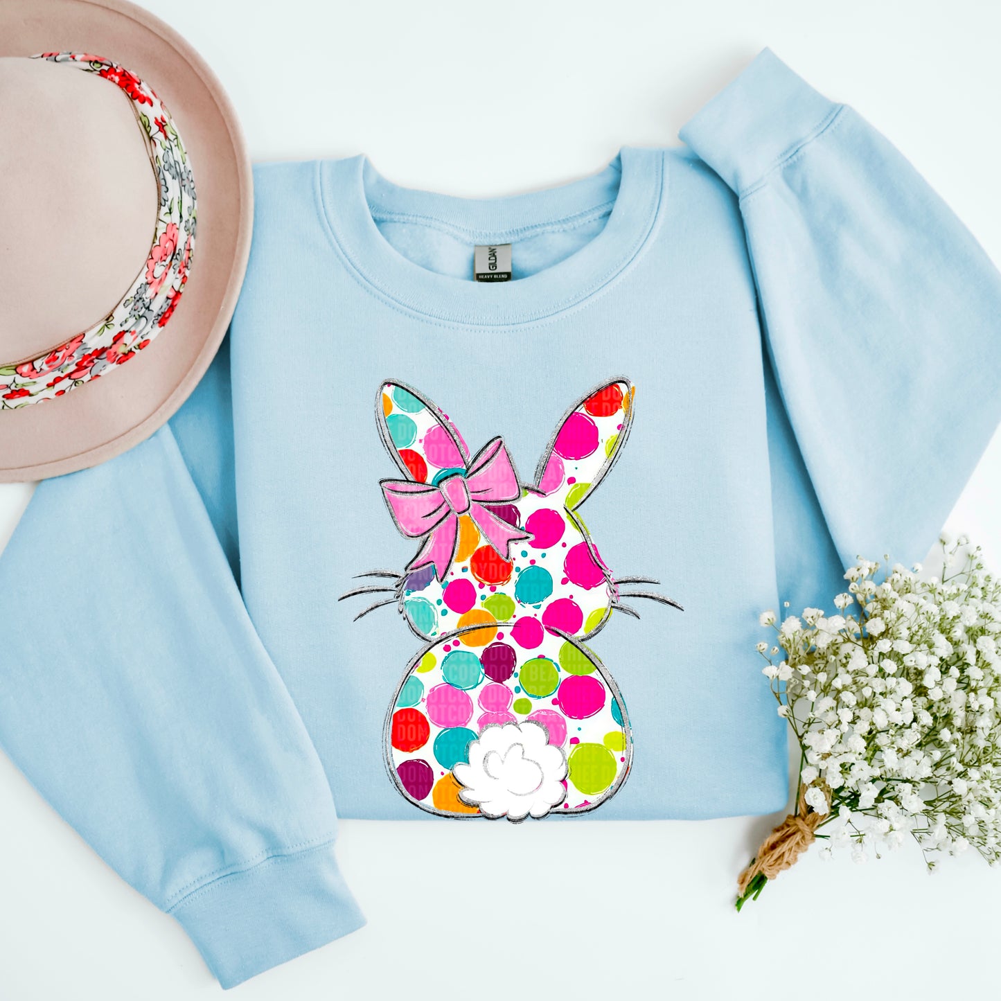 Dotted Easter Bunny- DTF Transfer