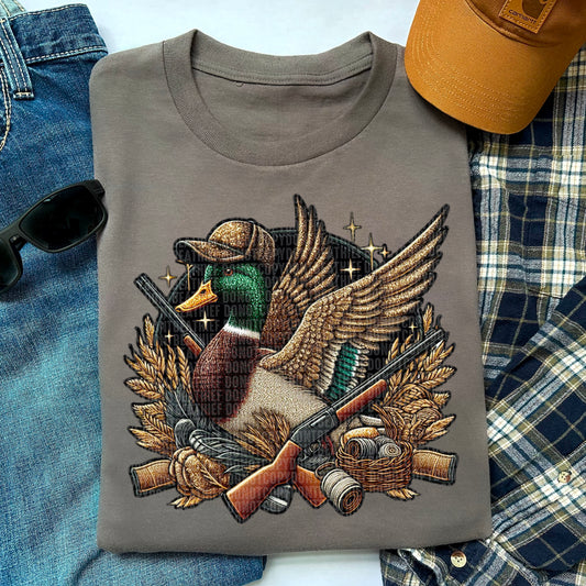 Duck Hunting Faux Embroidery 2-DTF Transfers