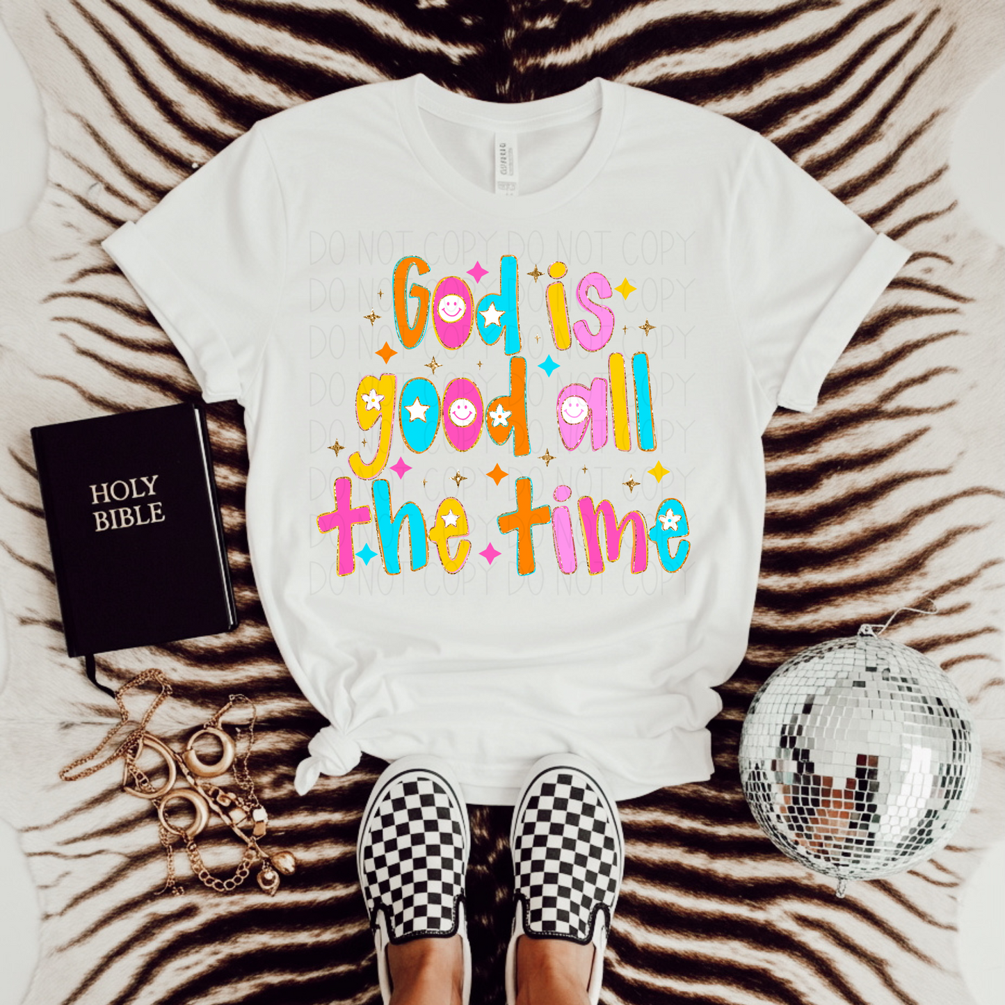 God is good all the time sparkly- DTF Transfer