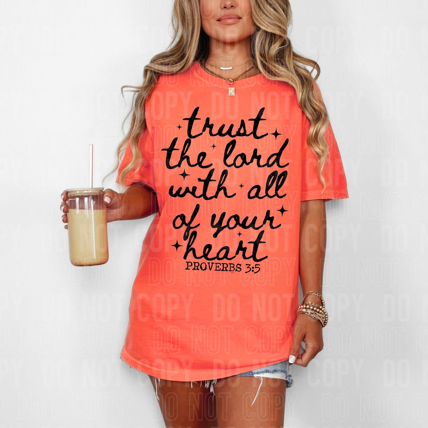 trust the Lord with all of your heart Proverbs 3:5- DTF Transfer