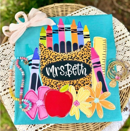 Crayon Box- CUSTOM- DTF transfer