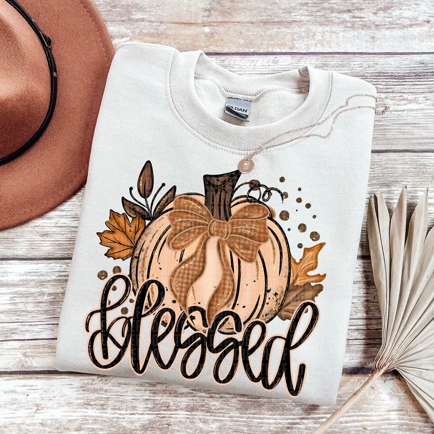 Blessed glitter pumpkin- DTF Transfer
