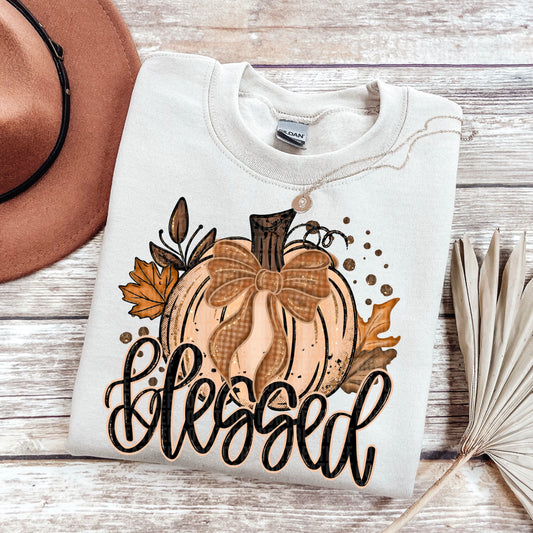Blessed glitter pumpkin- DTF Transfer