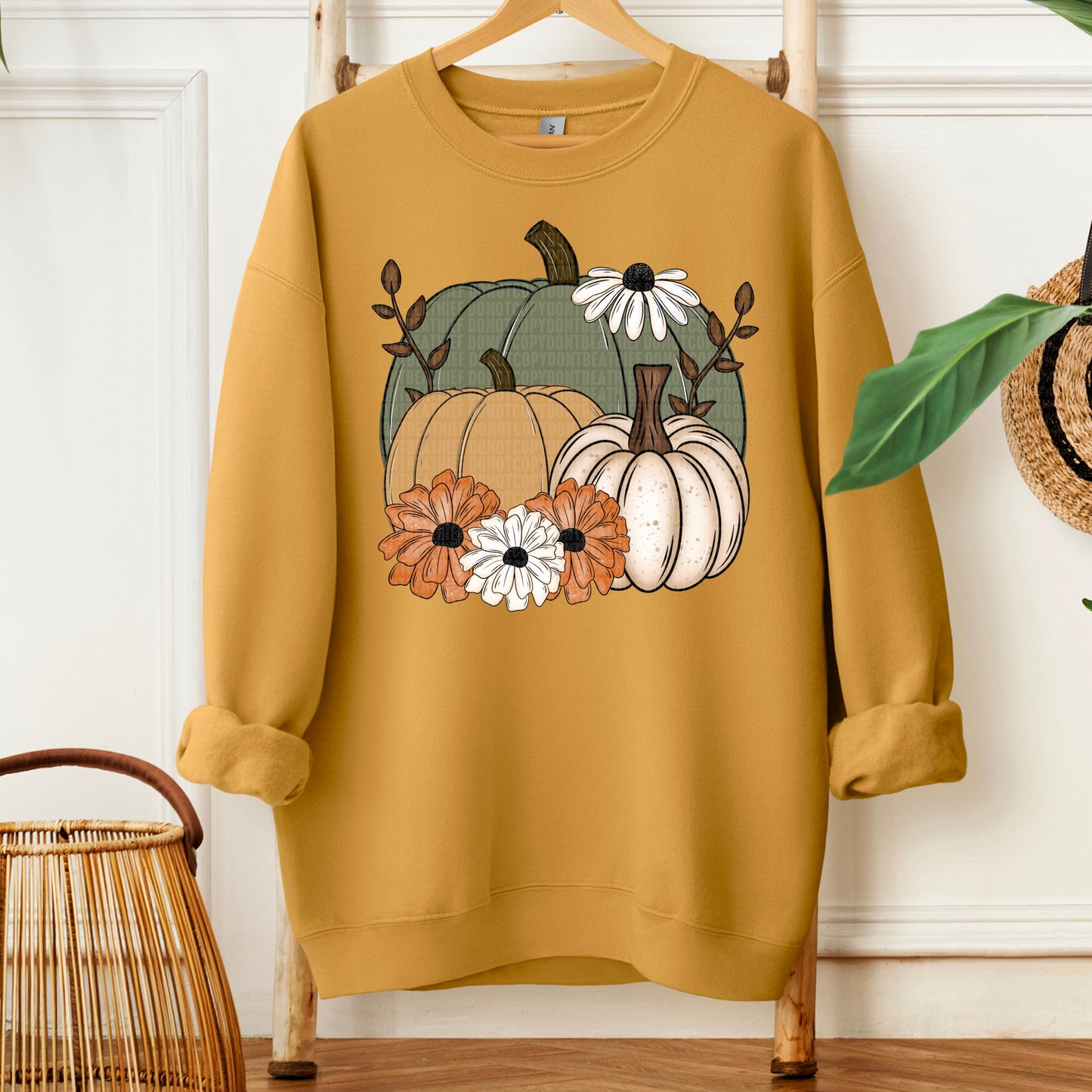 Fall pumpkin floral- DTF Transfer