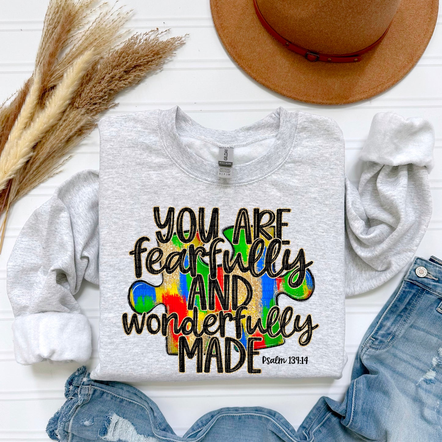 Autism-You are fearfully and wonderfully made Psalm 139:14- DTF Transfer