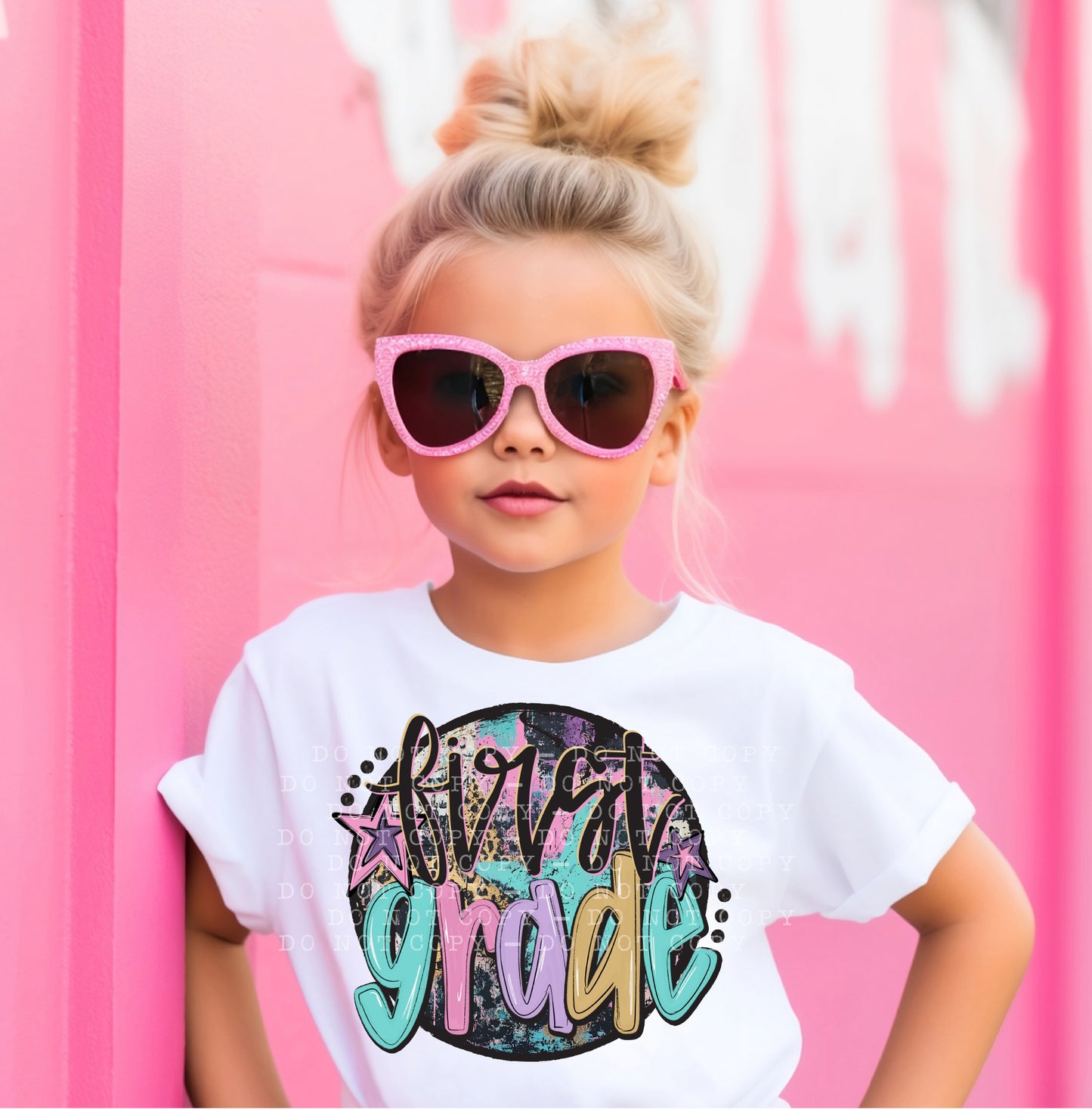 Grades-Back to school-Circle Grunge- DTF Transfer