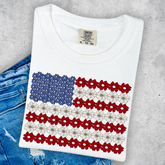 Floral Flag-DTF Transfer
