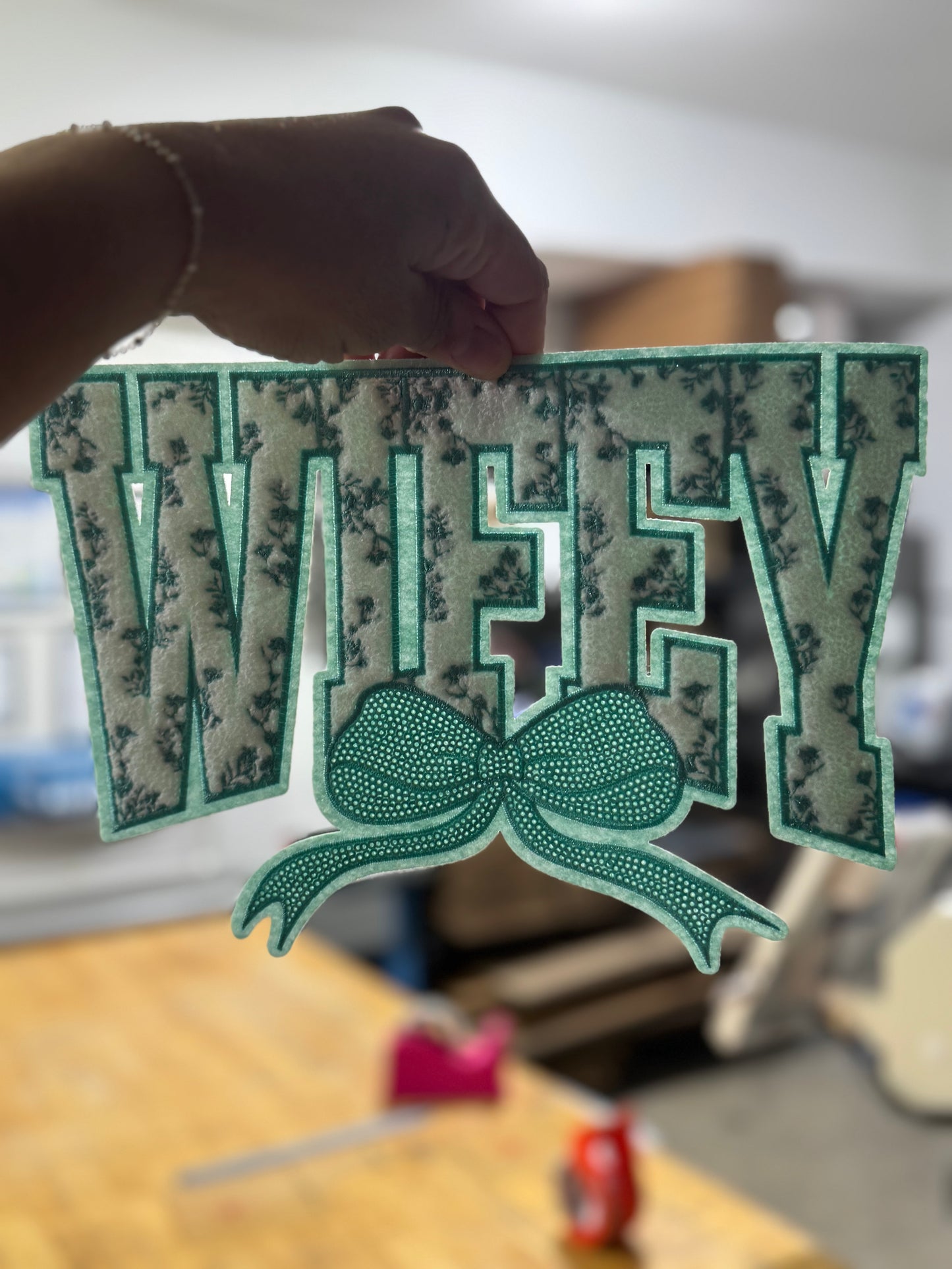 Wifey-Coquette-Embroidery Patches- Chenille Patch