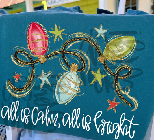 Traditional - All is calm, all is bright  - DTF Transfer