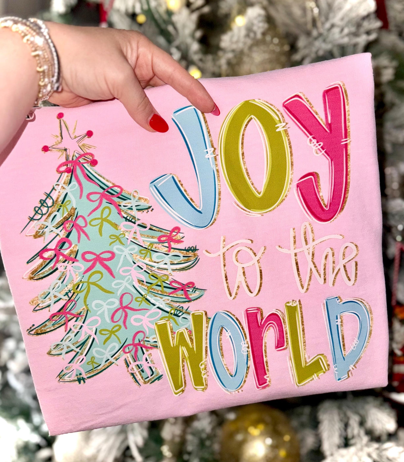 Joy to the world Tree - DTF Transfer