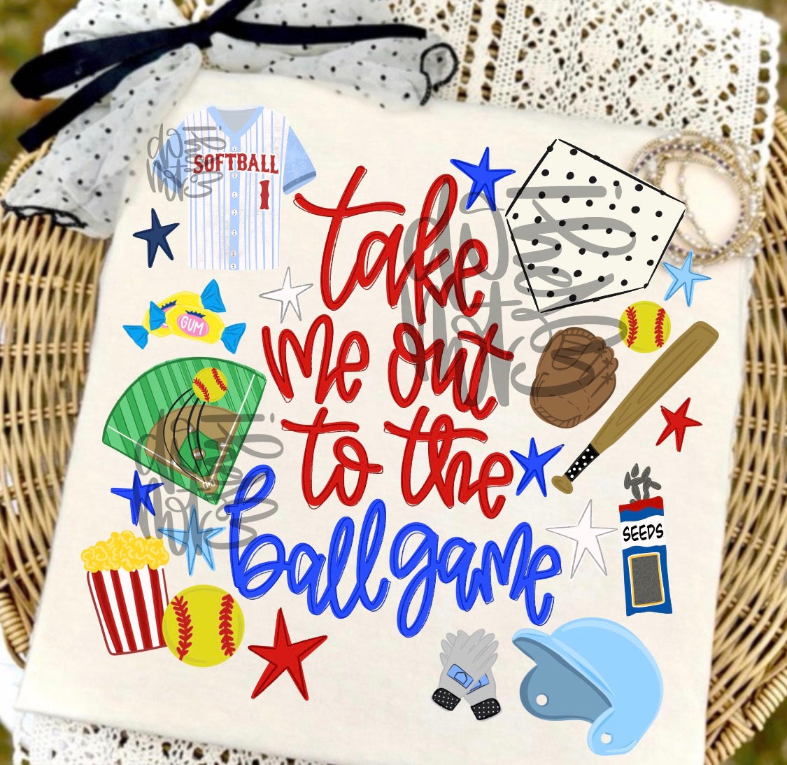 Take me out the ball game- DTF Transfer