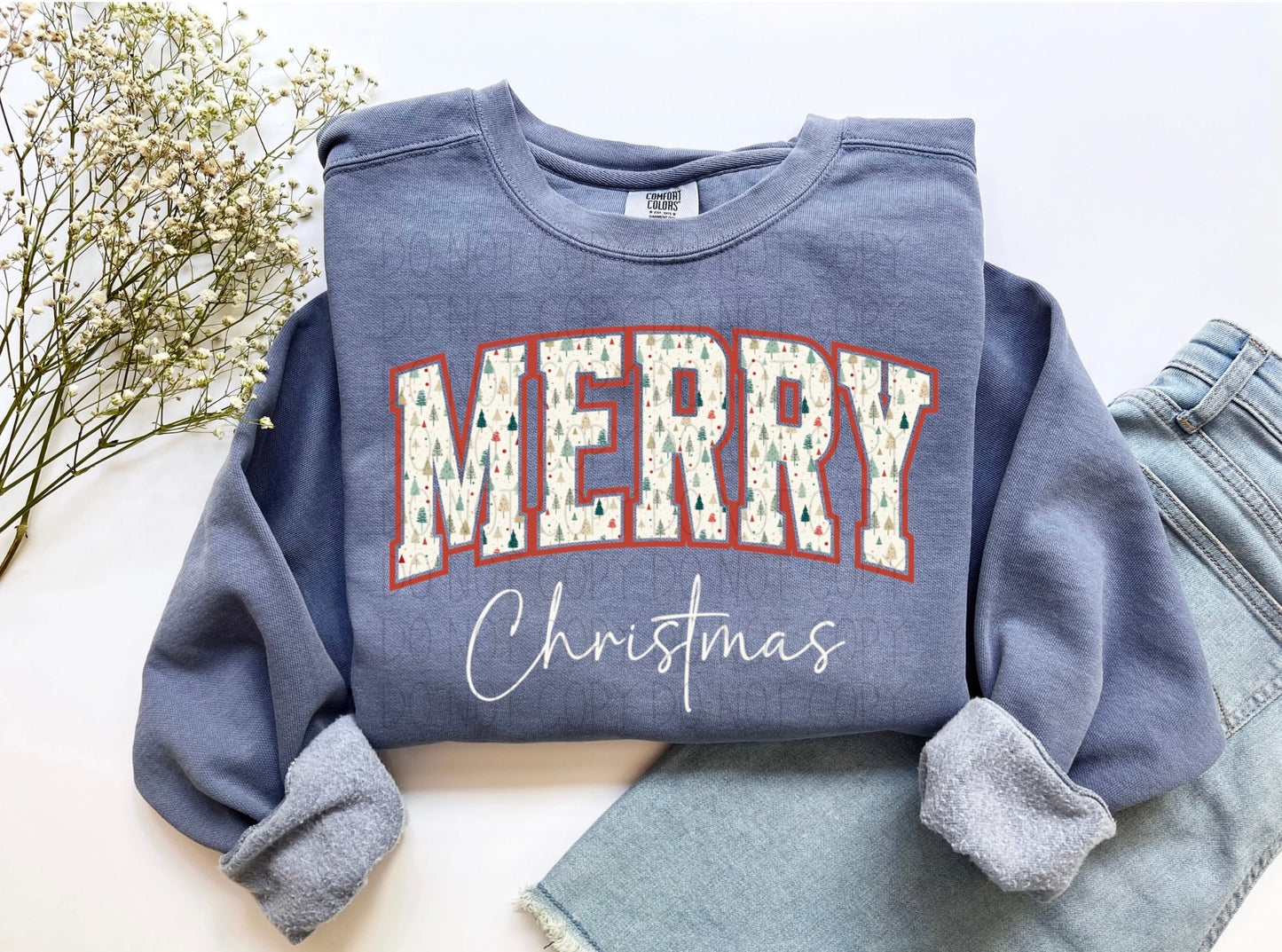 Merry Christmas Vintage Tree - DTF Transfer
