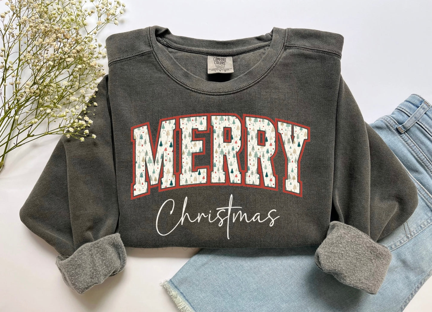Merry Christmas Vintage Tree - DTF Transfer