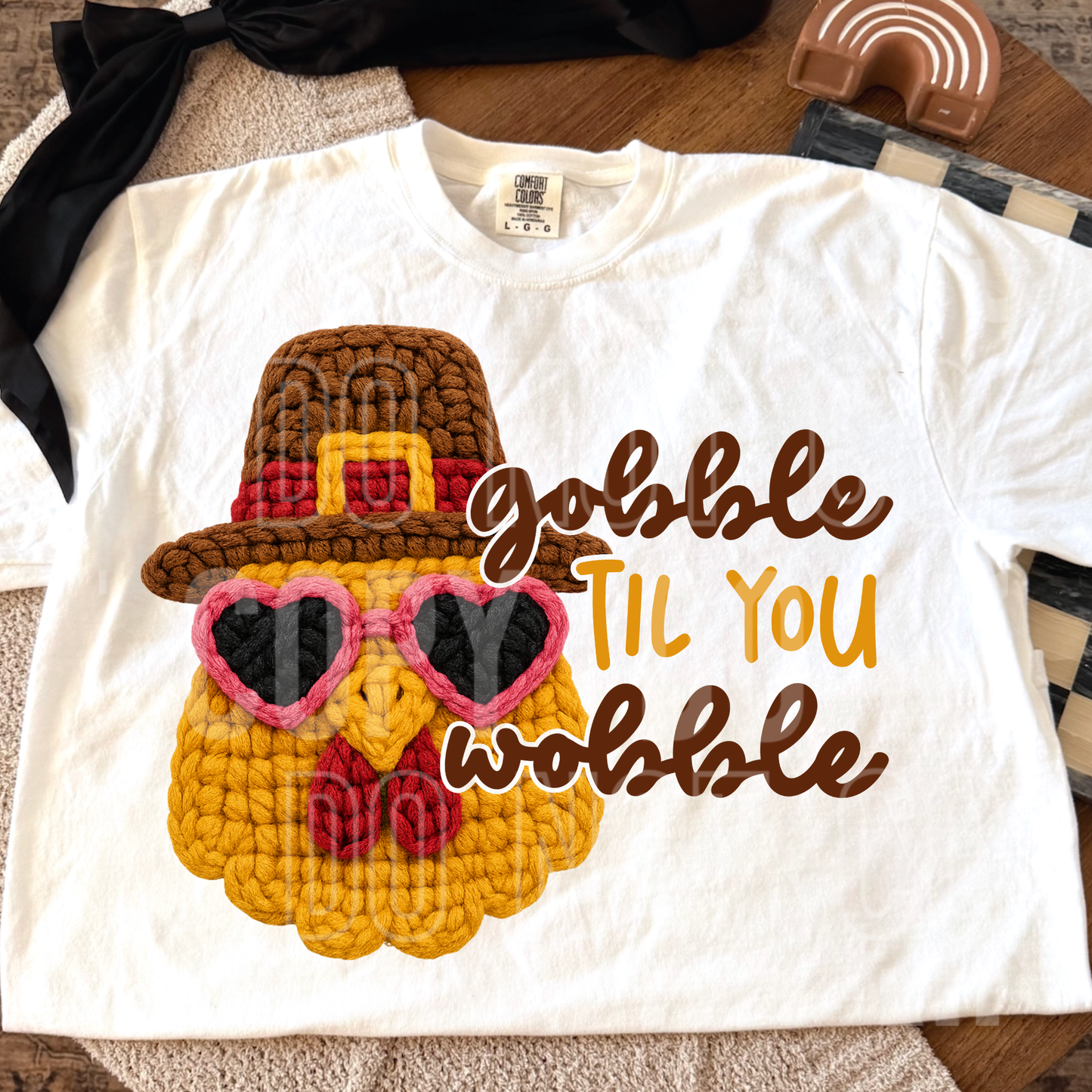 Gobble til you wobble turkey yarn- DTF Transfer