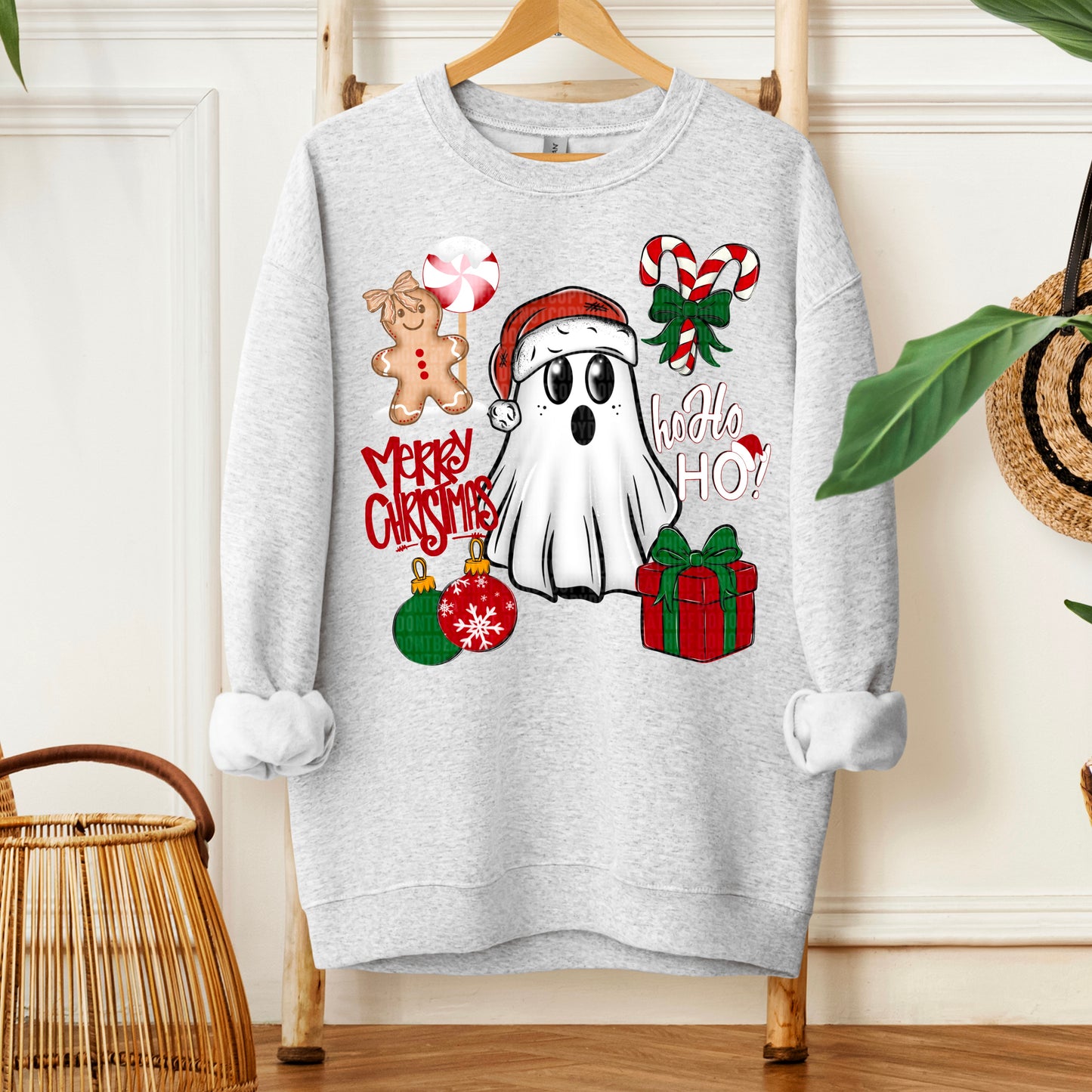 Ghostly Christmas Collage- DTF Transfer