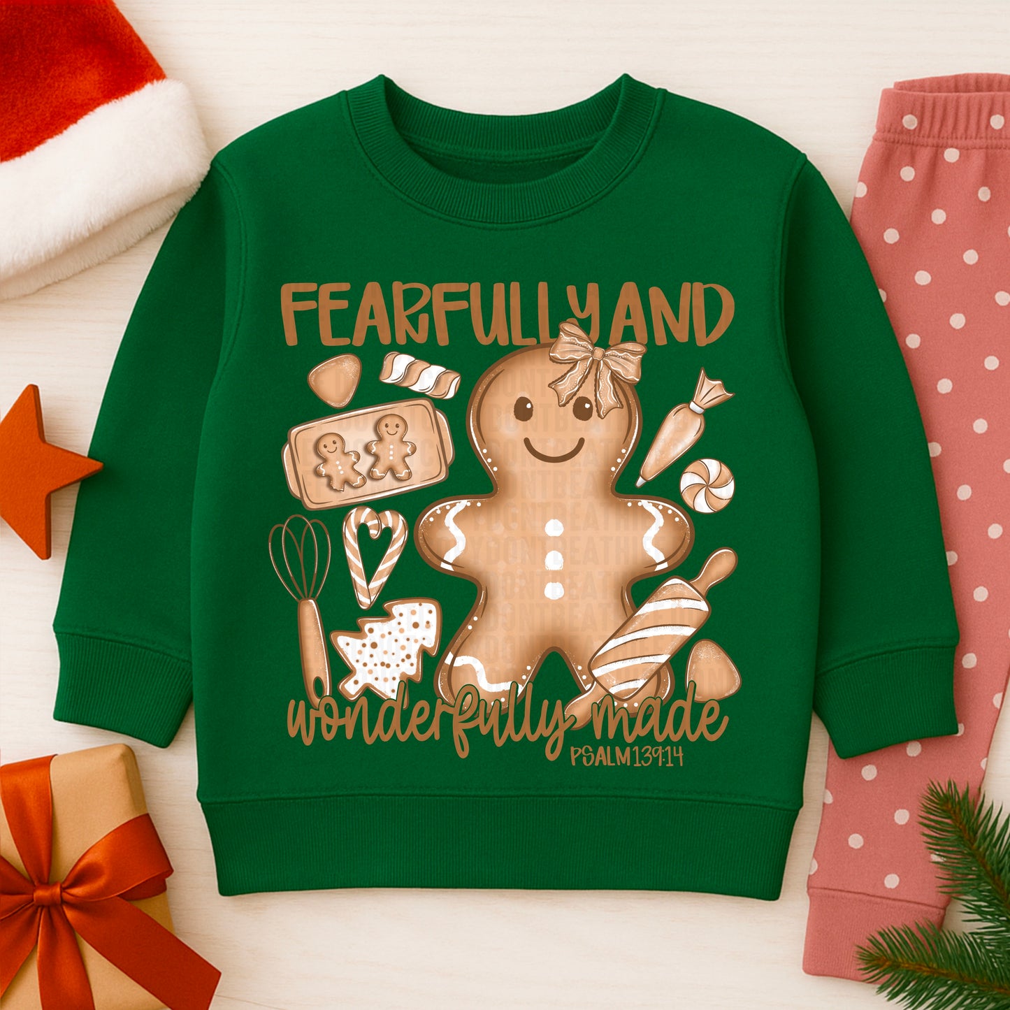Gingerbread girl fearfully wonderfully made- DTF Transfer