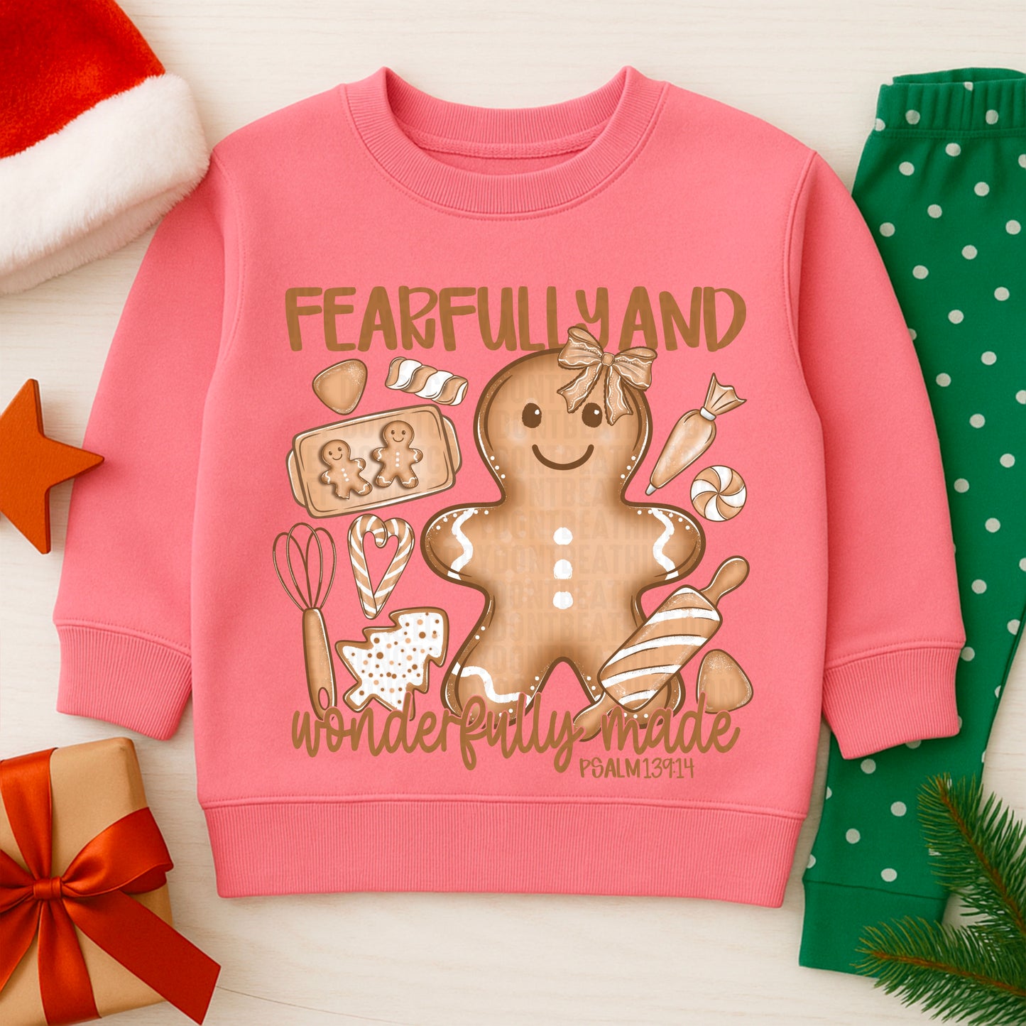 Gingerbread girl fearfully wonderfully made- DTF Transfer