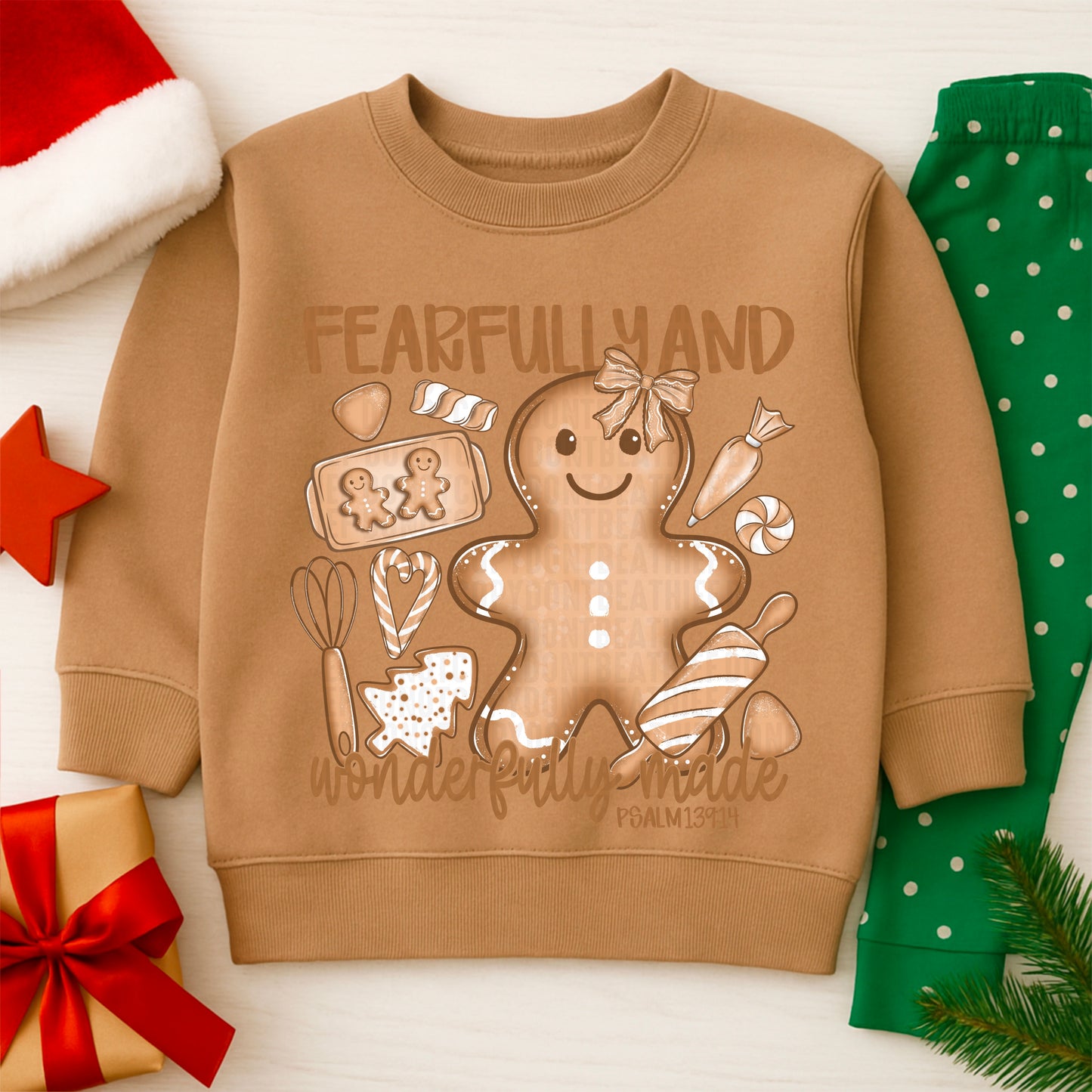 Gingerbread girl fearfully wonderfully made- DTF Transfer