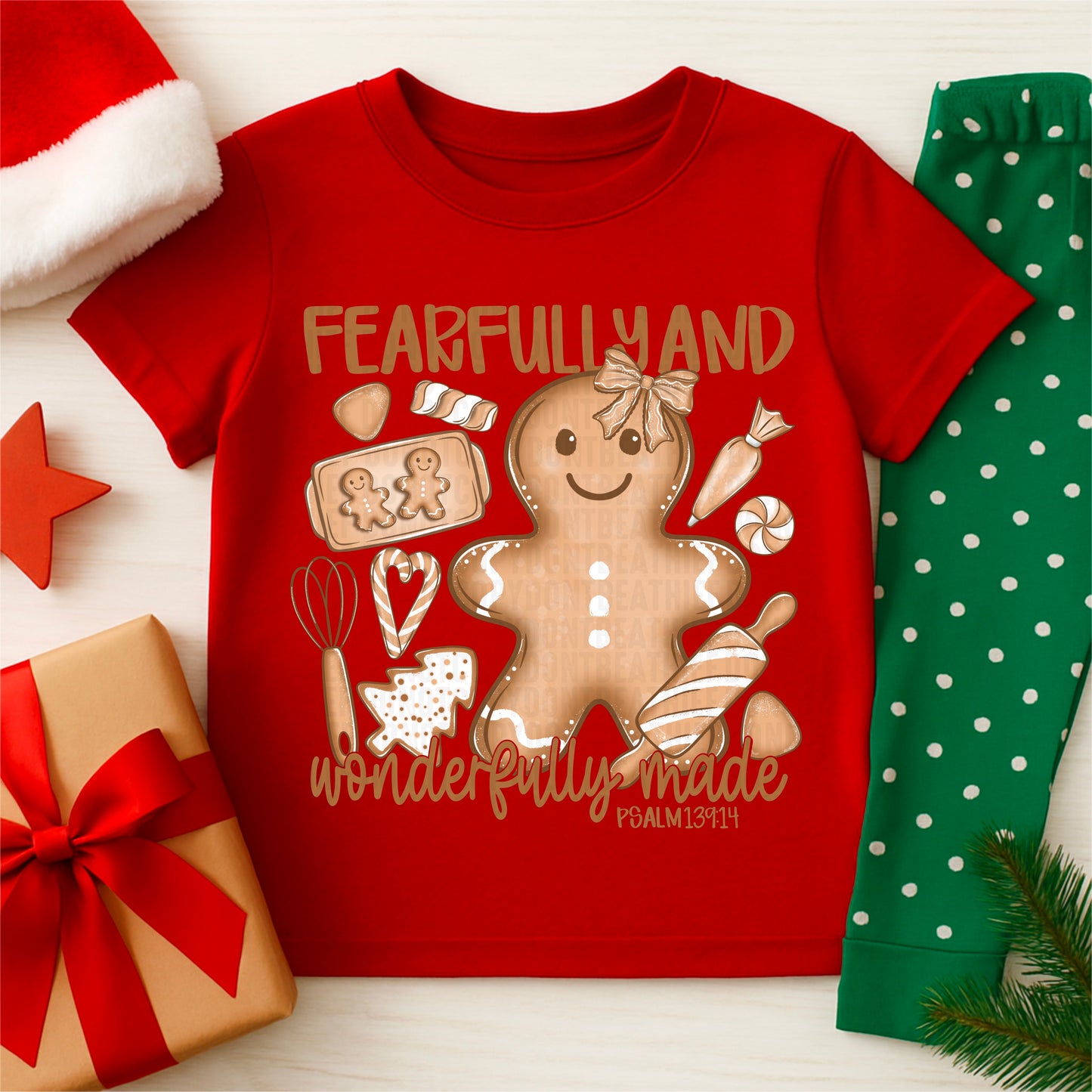 Gingerbread girl fearfully wonderfully made- DTF Transfer