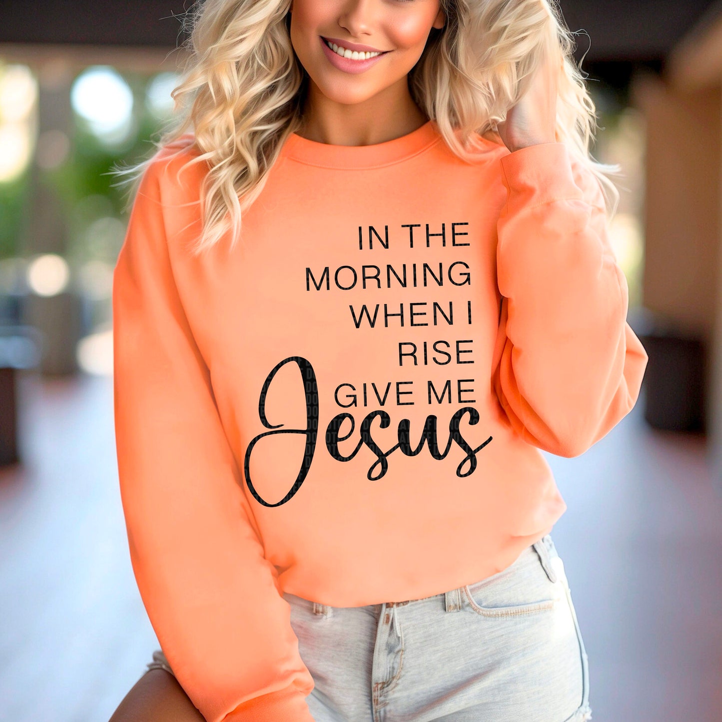 In the morning when I rise give me Jesus- DTF Transfer